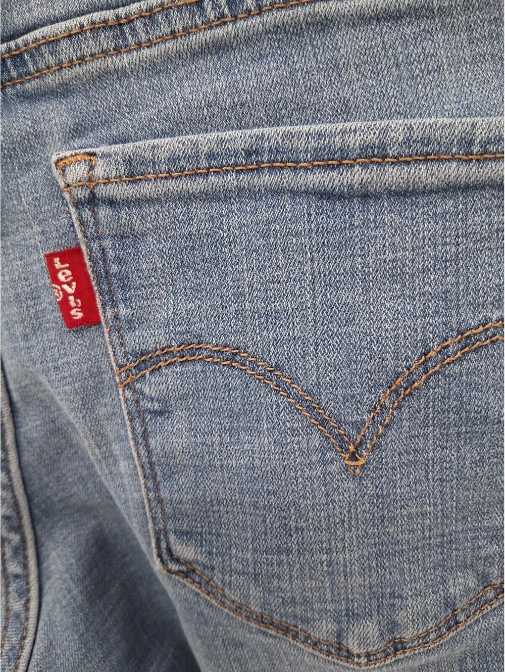 Levi's Bermuda Shorts Womens 28 Blue Denim Mid Rise Casual Stretch Cowgirl Jean